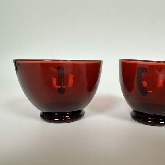 Set of 2 Vintage‎ ROYAL RUBY Red Depression Glass Punch Tea Cups ANCHOR HOCKING - Picture 4 of 8